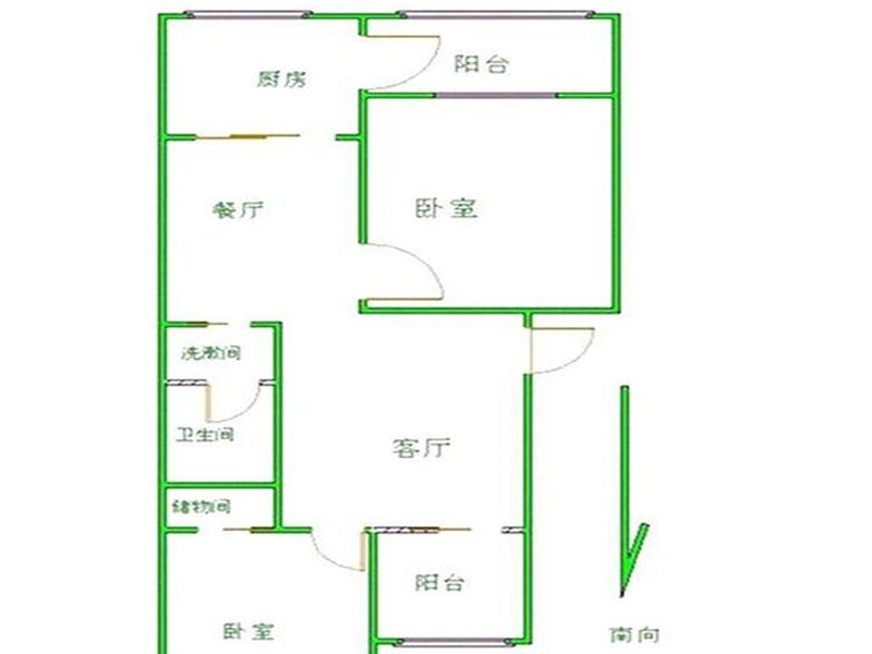 现代 简约风格 两居 灰褐色调 柔和 户型图图片来自北京精诚兴业装饰公司在简单大气的灰褐色调现代公寓的分享