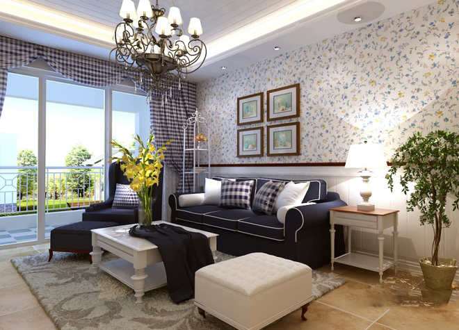 二居 客厅图片来自四川岚庭装饰工程有限公司在地中海小2居实景蓝色调赏析的分享