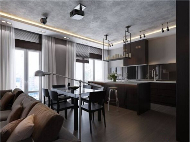 现代 简约风格 灰色调 大气 厨房图片来自北京精诚兴业装饰公司在灰色基调现代简约的分享