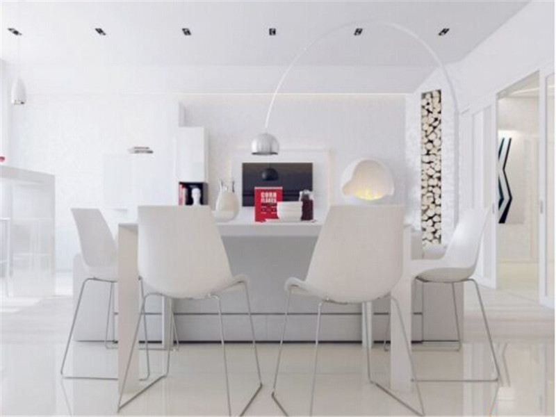 现代 简约风格 白色 餐厅图片来自北京精诚兴业装饰公司在白色简约公寓的分享