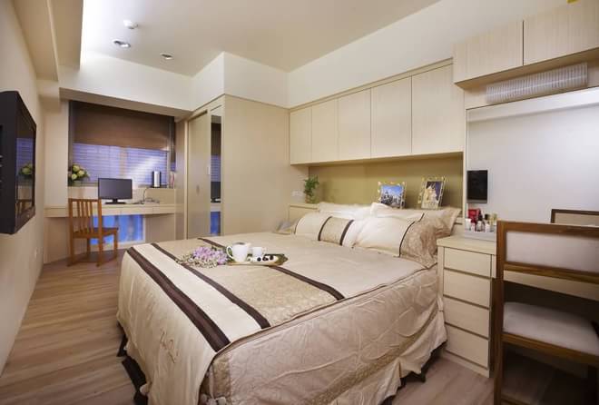 卧室图片来自四川岚庭装饰工程有限公司在99平米会呼吸的绿住宅的三室两厅的分享