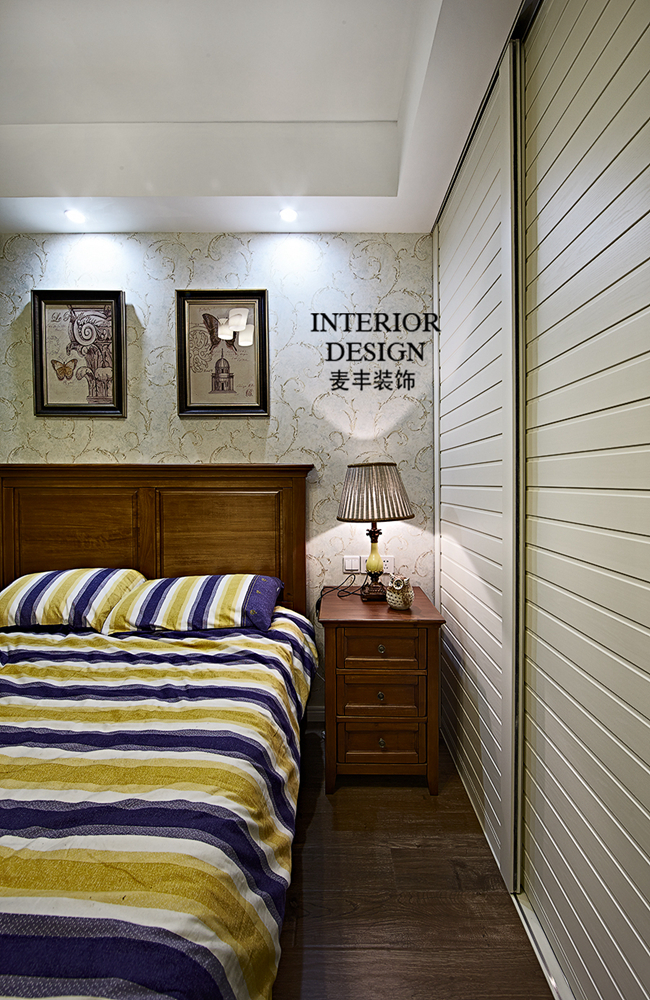 卧室图片来自四川岚庭装饰工程有限公司在青枫墅园 简约美式的分享