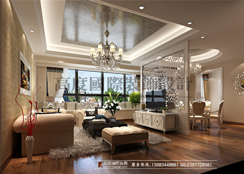 欧式 桐梓林装修 白领 客厅图片来自成都高度国际在【高清】141桐梓林简欧风的分享