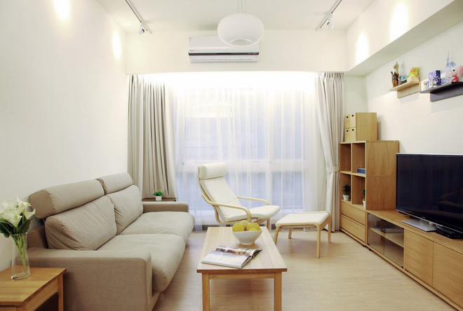 客厅图片来自四川岚庭装饰工程有限公司在无印休闲 日式舒压一居的分享