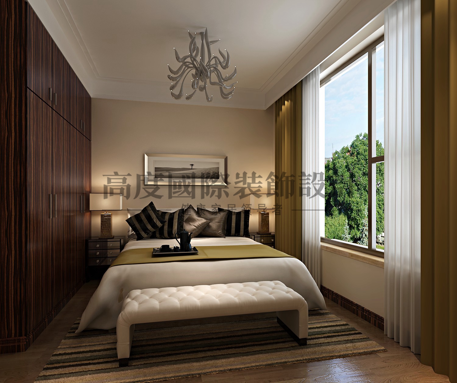 美式 小户型美式 卧室图片来自成都高度国际在【高清】94㎡美式风格的分享