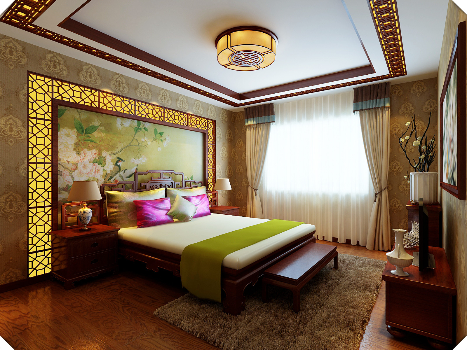 图片来自天津生活家健康整体家装在滨海琴墅，中式风格。的分享
