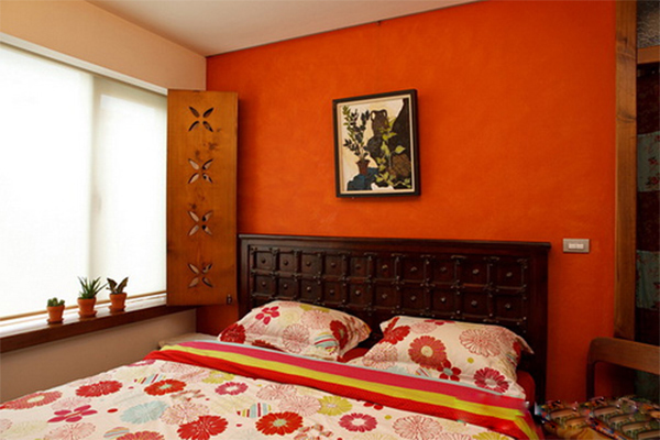 卧室图片来自四川岚庭装饰工程有限公司在30龄3室老房改2室乡村美居的分享