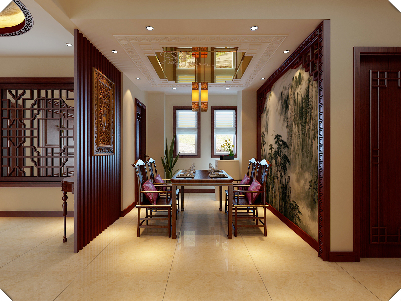 图片来自天津生活家健康整体家装在滨海琴墅，中式风格。的分享