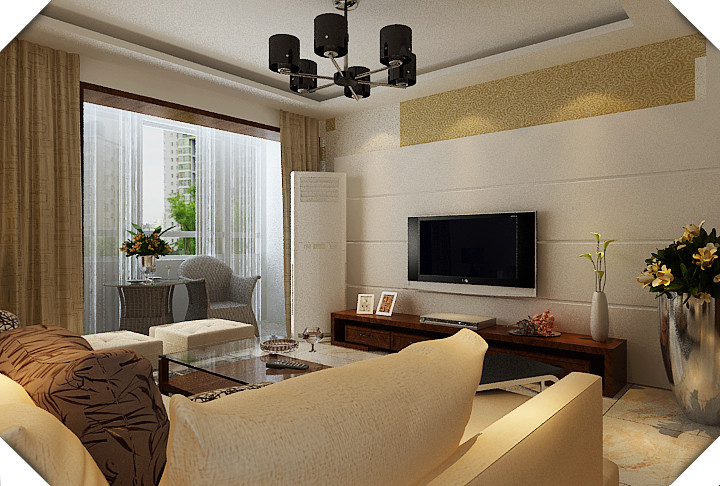 客厅图片来自天津生活家健康整体家装在永泰枕流，后现代风的分享