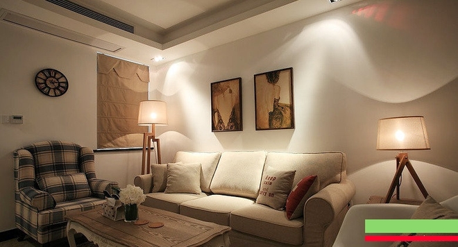 客厅图片来自四川岚庭装饰工程有限公司在混搭之美 小3居美式情怀的分享