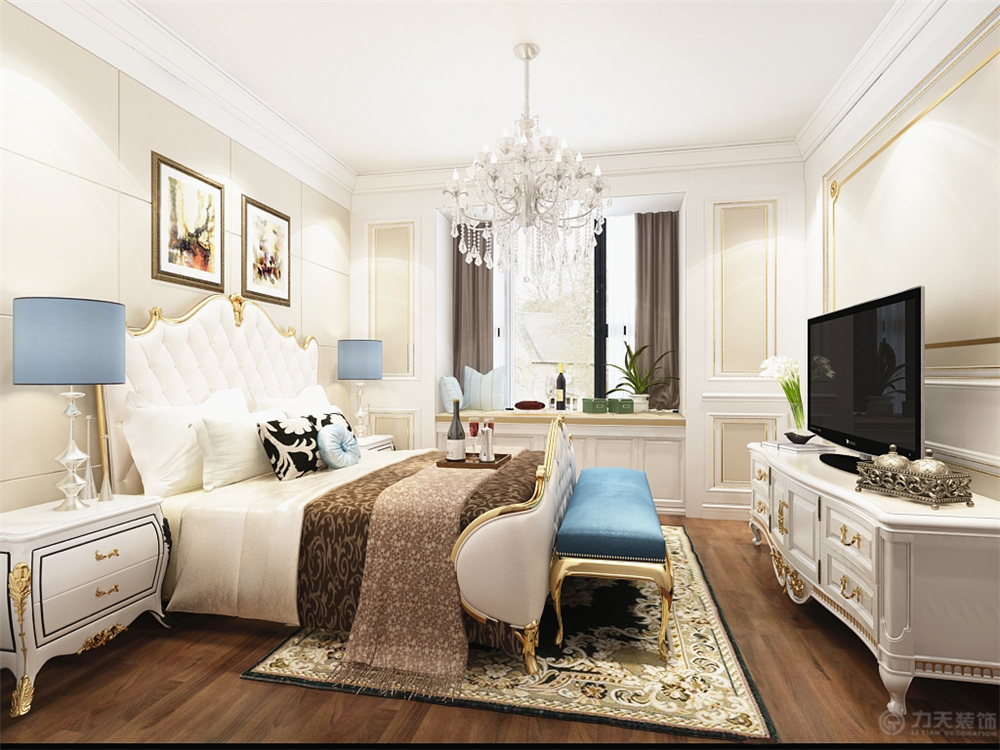 美式 三居 收纳 白领 80后 小资 卧室图片来自阳光力天装饰在力天装饰-富力尚悦居115㎡的分享