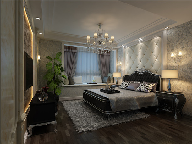 欧式 三居 卧室图片来自日升装饰公司在140平简欧，简约质朴时尚范的分享