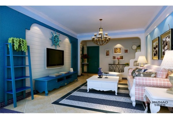 简约 混搭 三居 旧房改造 小资 客厅图片来自今朝装饰小张在国瑞城 139平地中海设计的分享