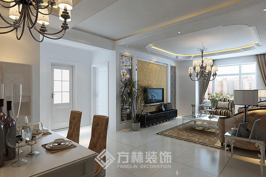 金地铂悦 欧式 客厅图片来自方林装饰在金地铂悦84平简欧风格效果图的分享