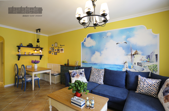 客厅图片来自四川岚庭装饰工程有限公司在86平清新地中海风格的分享