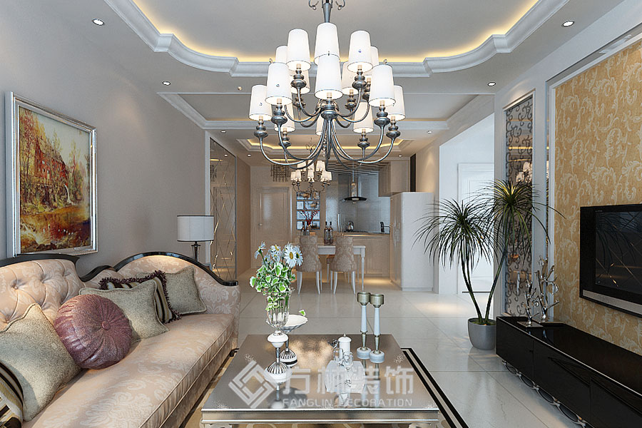 金地铂悦 欧式 客厅图片来自方林装饰在金地铂悦84平简欧风格效果图的分享