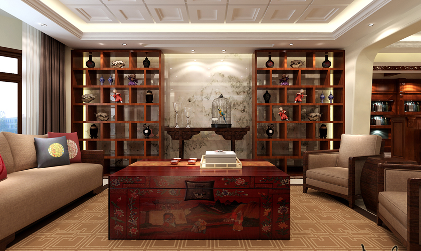 青岛装修 中式 装饰风格 客厅图片来自青岛威廉装饰在世茂玲珑台中式设计的分享