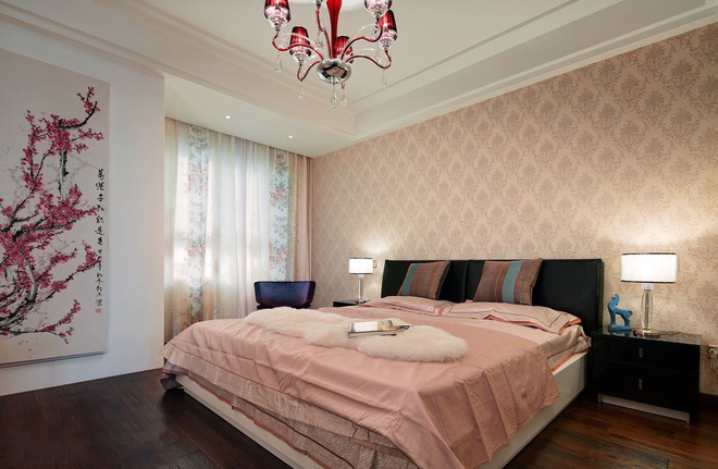 卧室图片来自四川岚庭装饰工程有限公司在110平米新中式儒家雅韵的分享