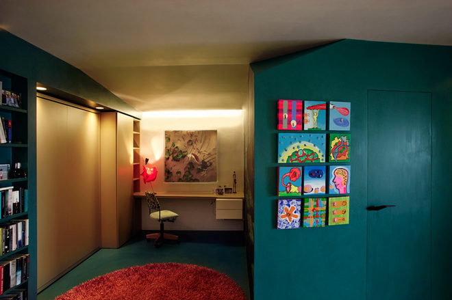 混搭 书房图片来自四川岚庭装饰工程有限公司在65平米多彩小户型公寓的分享