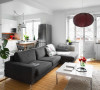80平米简约混搭古典风的公寓，由基本的简约配色黑白灰作为主体色，运用木头地板让原本看起来较为冷的房间，多了一些暖意。