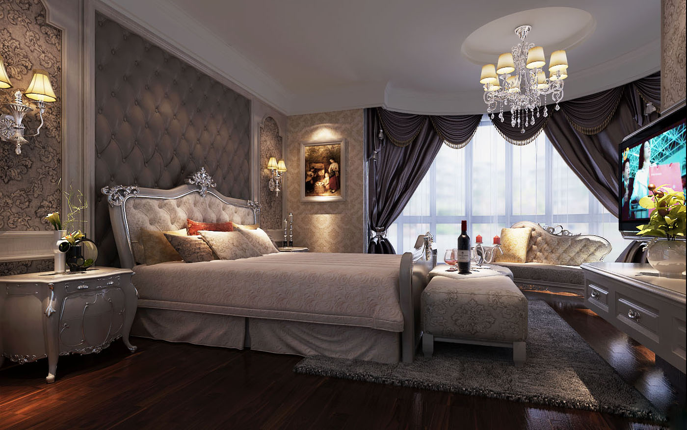 欧式 复式 四口之家 奢华 卧室图片来自北京今朝装饰郭风在远辰山水的分享