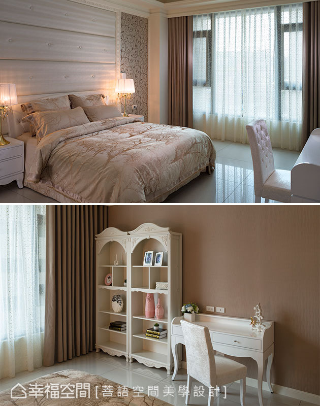 三居 新古典 奢华 柔和 美感 卧室图片来自幸福空间在200平柔和微奢新古典的分享