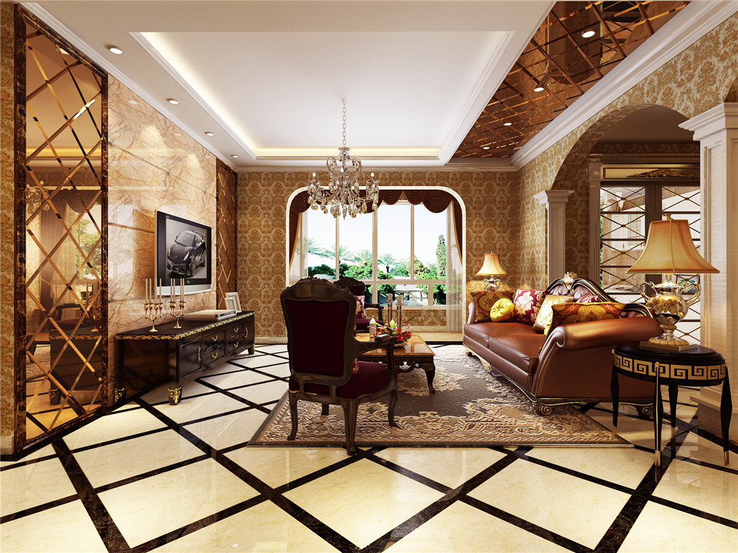 永威翡翠城 欧式 三居 客厅图片来自郑州实创装饰啊静在永威翡翠城欧式三居的分享