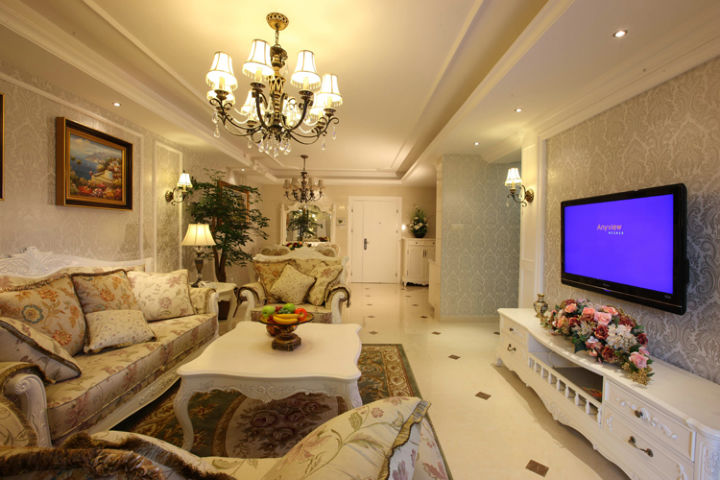优客联邦 120平米 现代欧式 三室 客厅图片来自cdxblzs在优客联邦 120平米 现代欧式 三居的分享