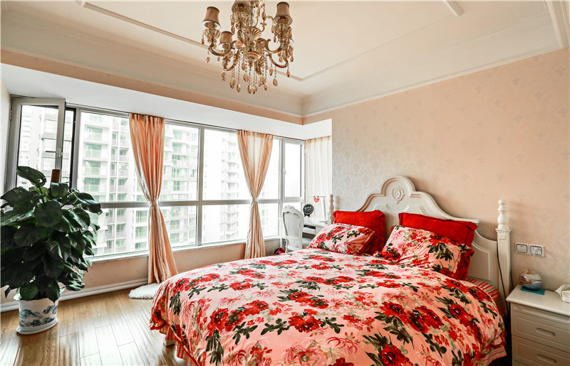 简约 欧式 田园 混搭 三居 别墅 旧房改造 80后 实创装饰 卧室图片来自上海实创-装修设计效果图在128平米混搭风格的分享