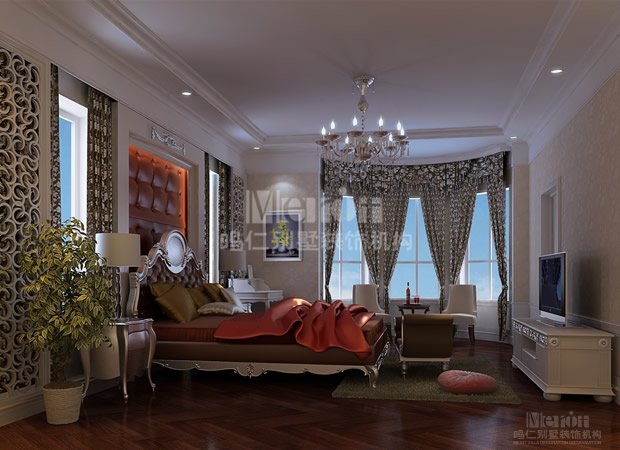 简约 欧式 别墅 卧室 卧室图片来自鸣仁装饰在格拉斯小镇别墅装修美图的分享