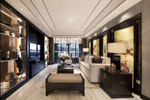 简约 中式 混搭 四居室 白领 80后 客厅图片来自成都V2装饰在东山国际中式风格的分享