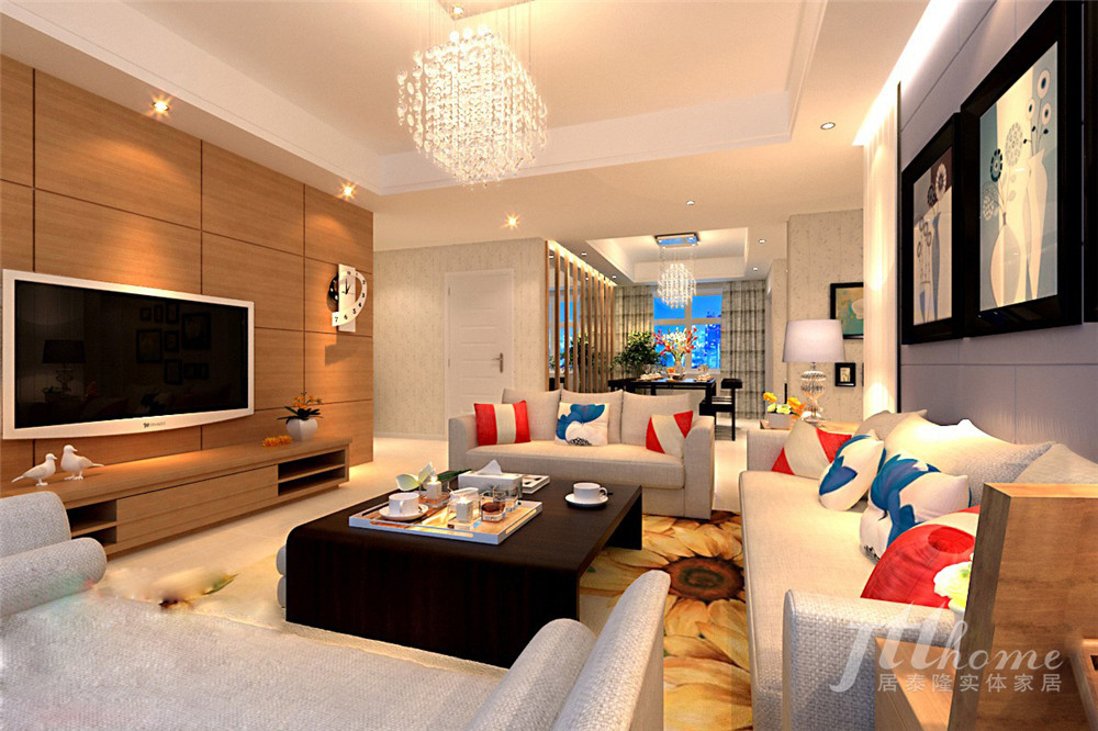 简约 三居 宜居 舒适 客厅图片来自居泰隆深圳在侨香公馆现代简约三居室的分享