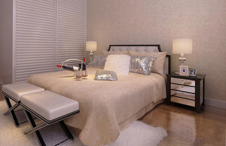 天地湾 现代简约 两居 卧室图片来自郑州实创装饰啊静在天地湾三期现代简约两居的分享