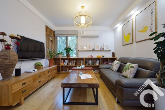 客厅图片来自四川岚庭装饰工程有限公司在80平质朴静室的分享