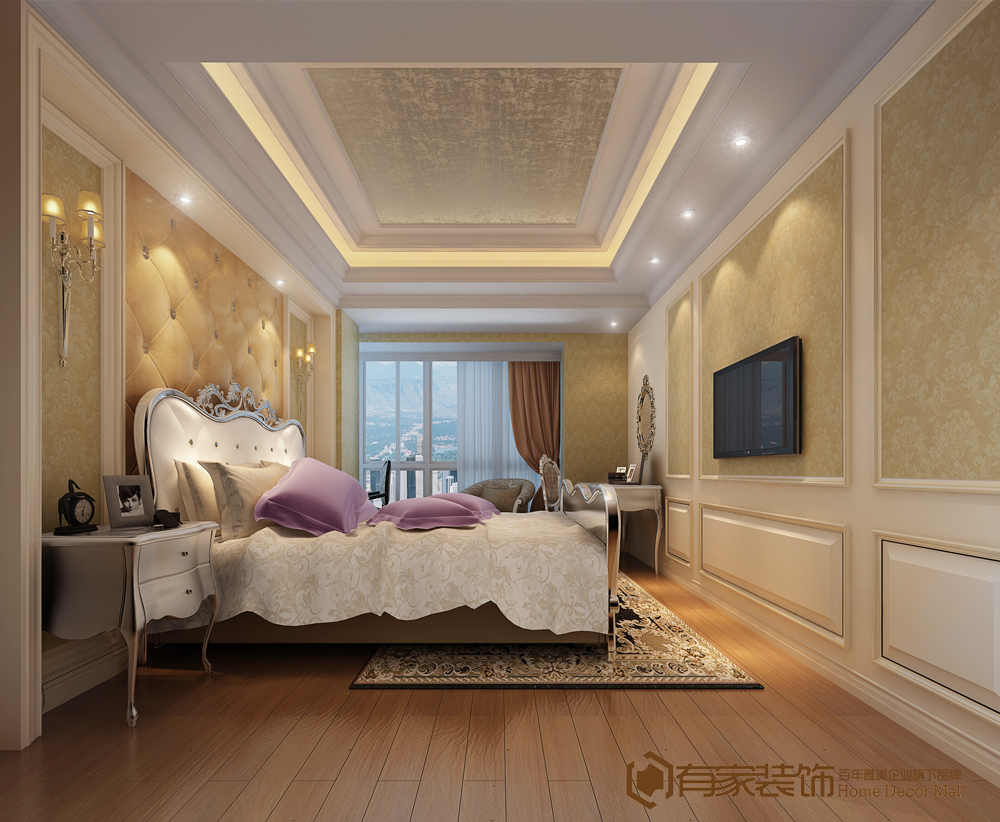 欧式 四居 卧室图片来自福州有家装饰-小彭在永兴郦江3#的分享