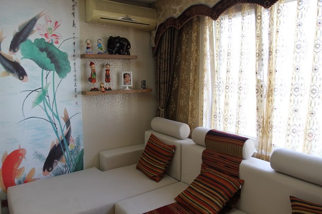 客厅图片来自四川岚庭装饰工程有限公司在72㎡老房翻新东南亚风格的分享