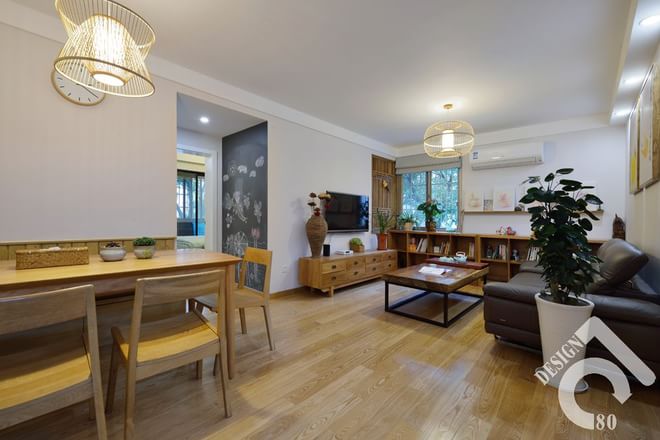 客厅图片来自四川岚庭装饰工程有限公司在80平质朴静室的分享