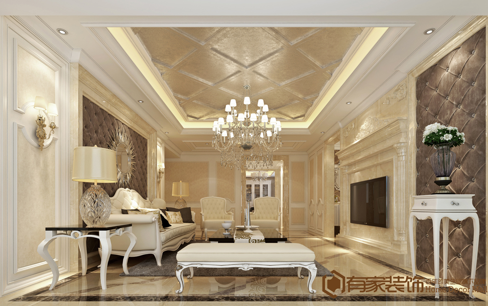 欧式 四居 客厅图片来自福州有家装饰-小彭在永兴郦江3#的分享