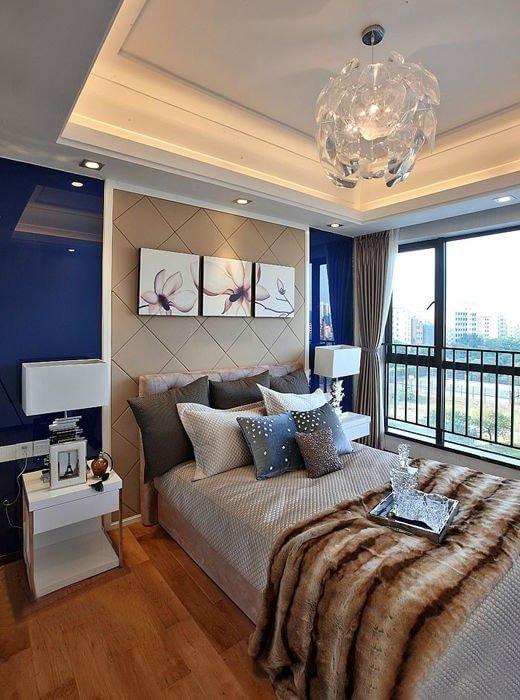 卧室图片来自四川岚庭装饰工程有限公司在现代风格三居室装修效果图的分享
