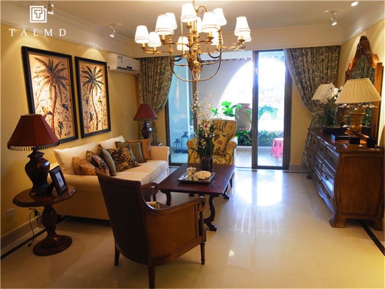 两居室 休闲美式 客厅图片来自TALMD图迈家居在【TALMD案例】美式风格·红树湾的分享
