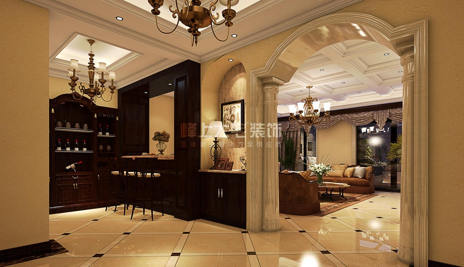 峰上大宅 客厅图片来自峰上大宅装饰长沙在红墅湾-美式风格设计的分享