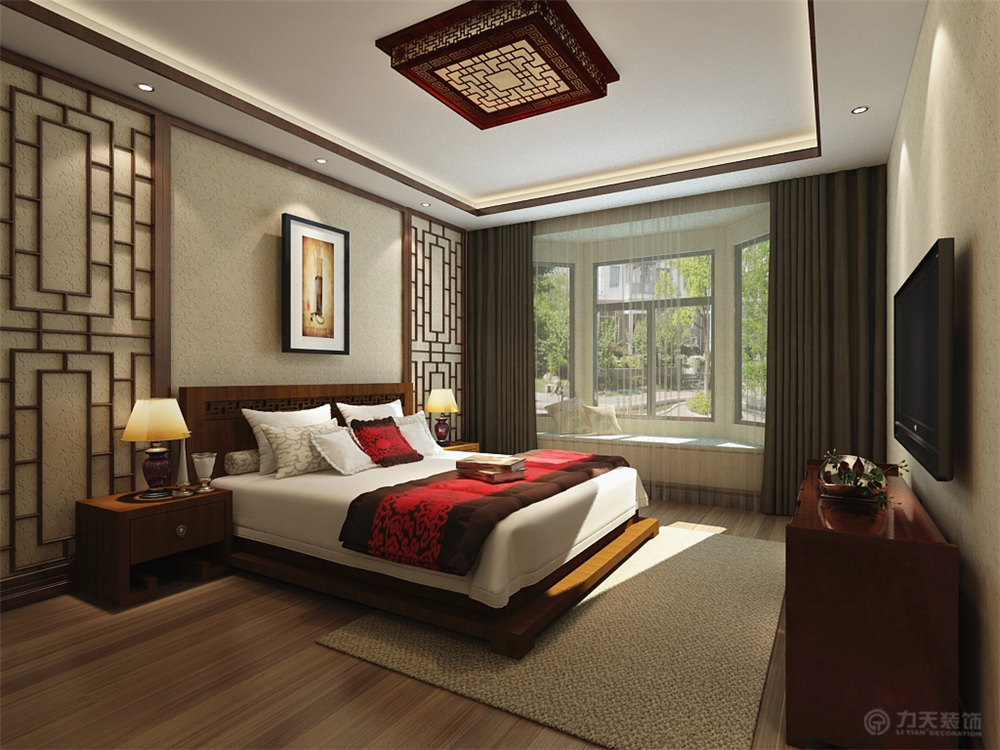 中式 卧室图片来自阳光力天装饰梦想家更爱家在中式  海滨园 180㎡的分享