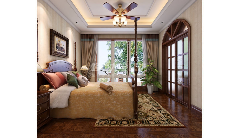 峰上大宅 卧室图片来自峰上大宅装饰长沙在红墅湾-美式风格设计的分享