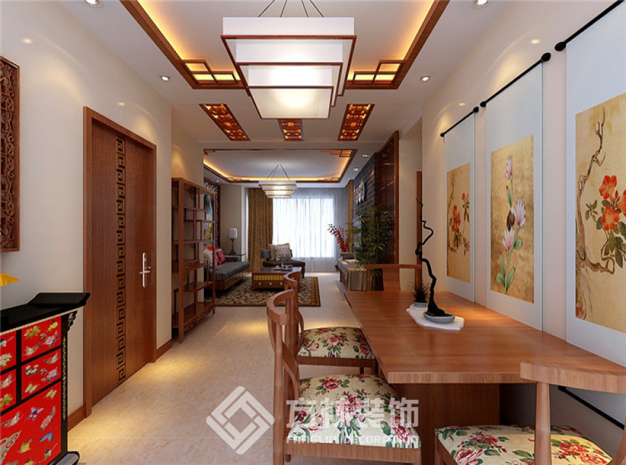 中海城 新中式 餐厅图片来自方林装饰在方林装饰中海城130平新中式风格的分享
