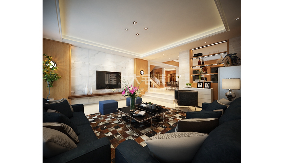 峰上大宅 客厅图片来自峰上大宅装饰长沙在中隆国际御玺-现代简约风格设计的分享