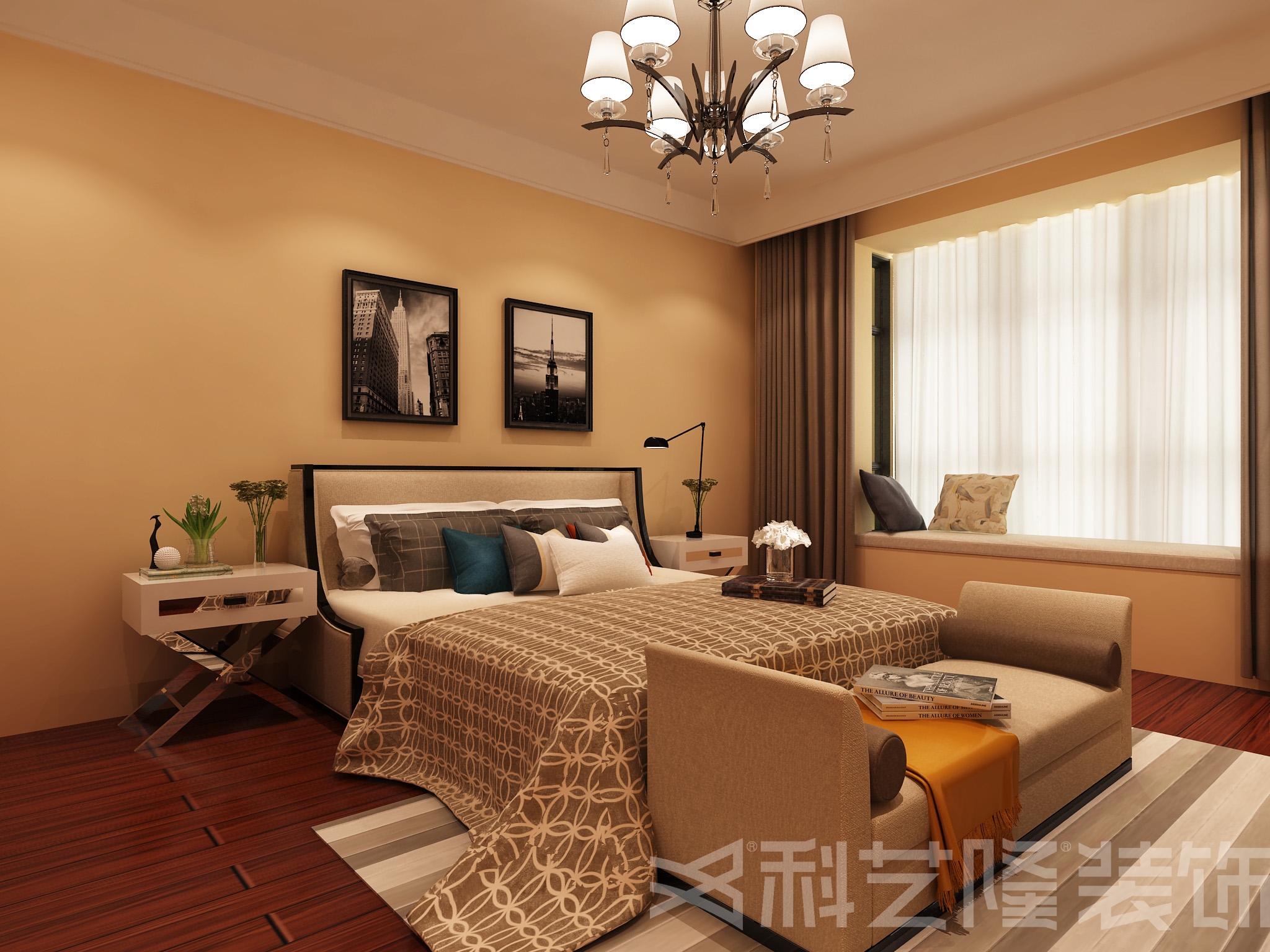 卧室图片来自天津科艺隆装饰在津南新城-现代简约-209㎡的分享
