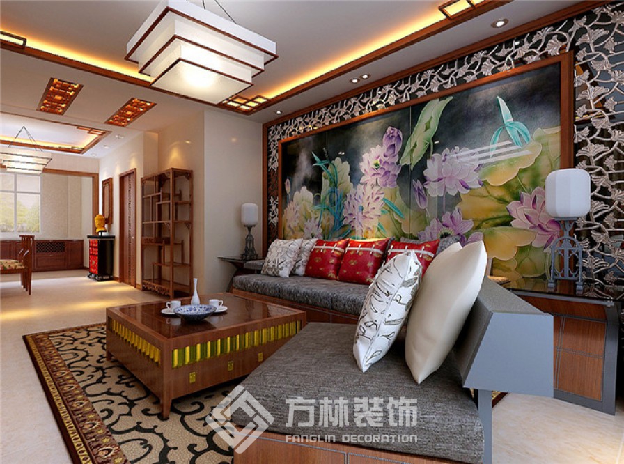 中海城 新中式 客厅图片来自方林装饰在方林装饰中海城130平新中式风格的分享