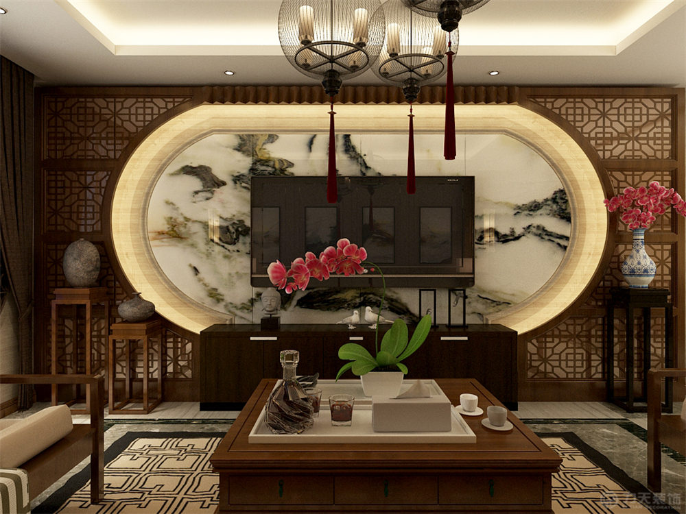 欧式 二居 80后 客厅图片来自阳光力天装饰糖宝儿在中式风格 |中信公园城 126㎡的分享
