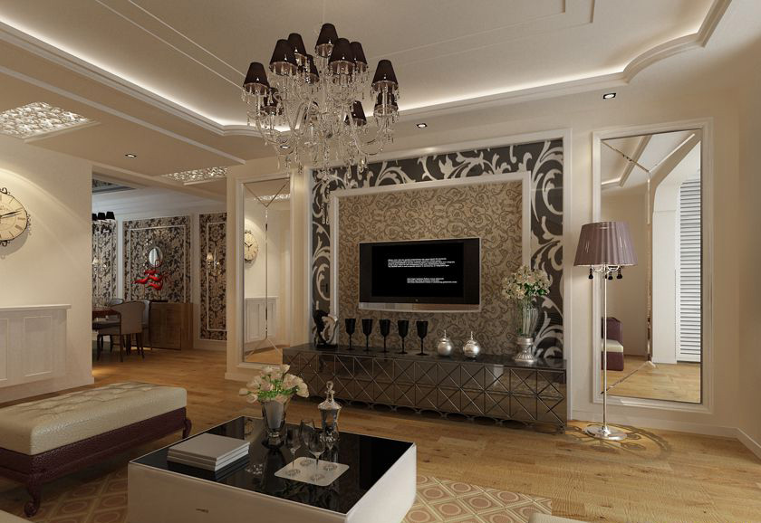 简约 欧式 三居 白领 收纳 80后 小资 客厅图片来自实创装饰百灵在温馨三室130㎡的分享