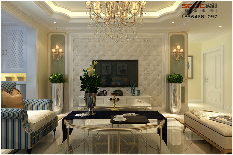 欧式 三居 白领 80后 客厅图片来自草原zh狼在132平浪漫法式风格装修设计的分享